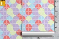 Polka dot wallpaper decoration for children.