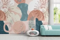 Carta da Parati decorazione astratta moderna.