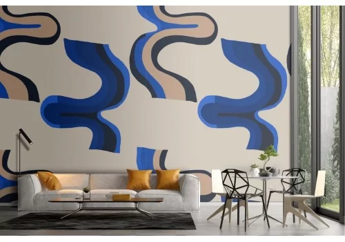 Carta da Parati decorazione astratta vintage.