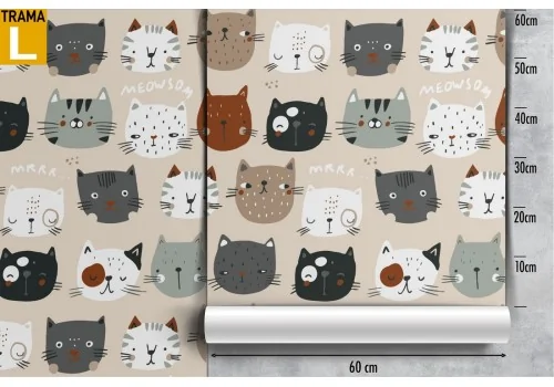 Wallpaper decoration children stylized animals. 2