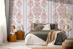 Damask vintage pattern wallpaper decoration.