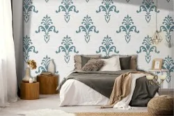 Vintage damask wallpaper decoration.