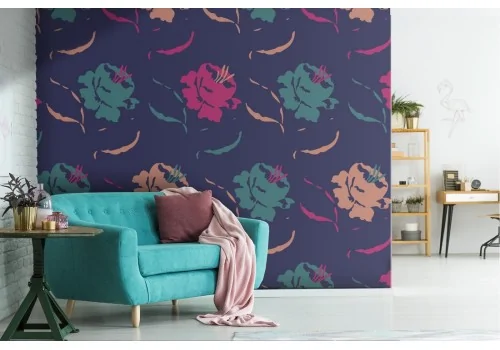 Wallpaper decoration abstract flowers.135