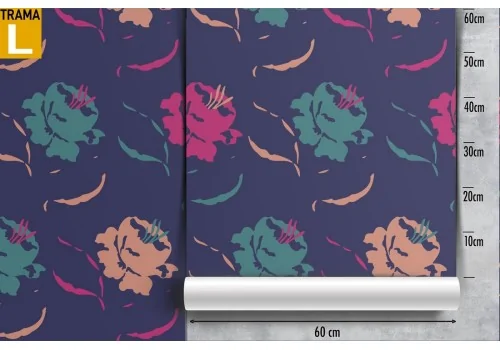 Carta da Parati decorazione fiori astratti. 2