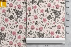 Wallpaper decoration red roses flowers.