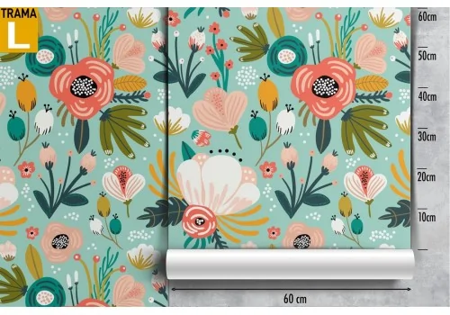 Vintage flower wallpaper decoration. 2