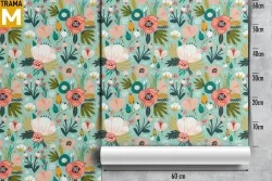 Vintage Nature Flowers Wallpaper