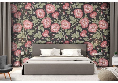 Vintage flower wallpaper decoration.