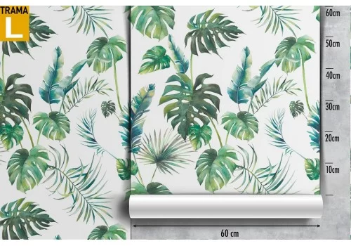 Carta da Parati decorazione foglie tropicali natura. 2