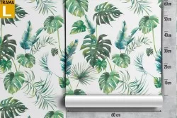 Tropical leaves nature decoration wallpaper.