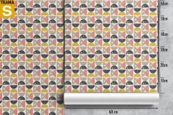 Carta da Parati Design e Stili Geometrica Vintage