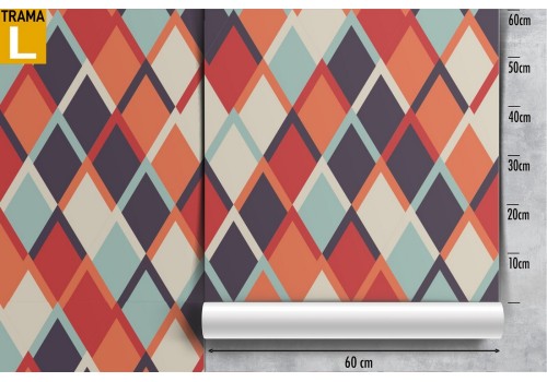 1970s geometric wallpaper decoration. 2