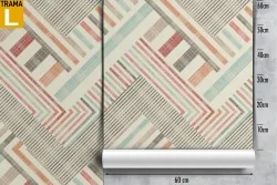 1970s geometric wallpaper decoration.