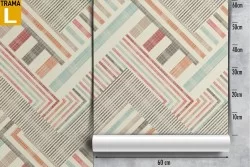 Carta da Parati decorazione geometrica anni '70.