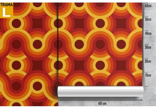 1970s geometric wallpaper decoration. 2