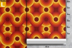 1970s geometric wallpaper decoration.