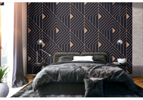Art Deco Geometric Wallpaper Decoration.