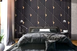 Art Deco Geometric Wallpaper Decoration.
