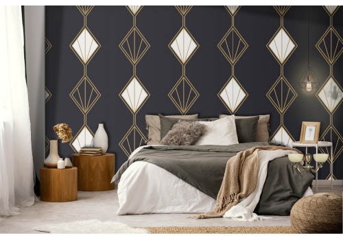 Art Deco Geometric Wallpaper Decoration.
