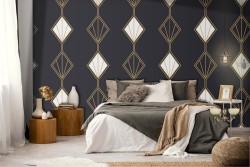 Art Deco Geometric Wallpaper Decoration.
