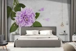 Carta da Parati Cemento Fiori Natura