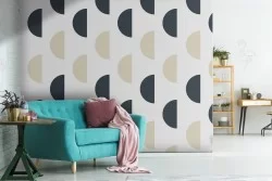 Modern geometric pattern wallpaper decoration.