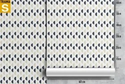 Carta da Parati Design e Stili Geometrica Moderna Righe e Onde