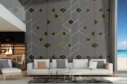 Modern geometric wallpaper decoration.