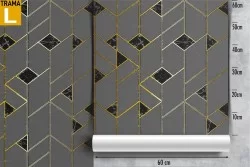 Modern geometric wallpaper decoration.