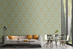 Art Deco vintage geometric wallpaper decoration.