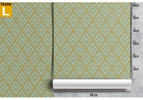 Art Deco vintage geometric wallpaper decoration. 2