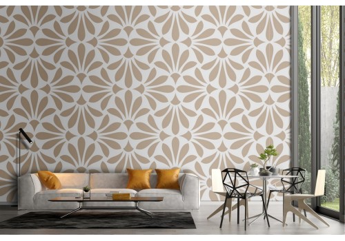 Vintage geometric pattern wallpaper decoration.