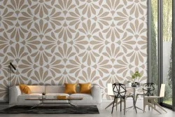 Vintage geometric pattern wallpaper decoration.