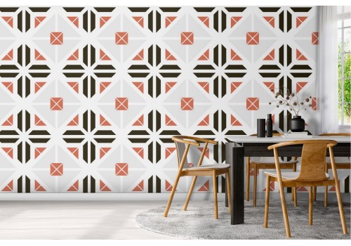 Vintage geometric wallpaper decoration.