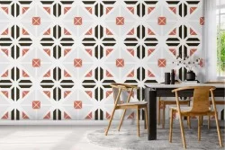 Carta da Parati decorazione geometrica vintage.