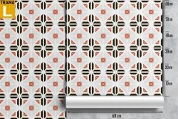 Vintage geometric wallpaper decoration.