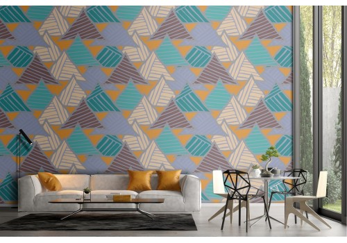 Vintage geometric wallpaper decoration.