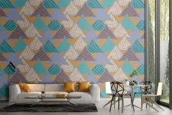 Vintage geometric wallpaper decoration.