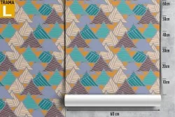 Carta da Parati decorazione geometrica vintage.