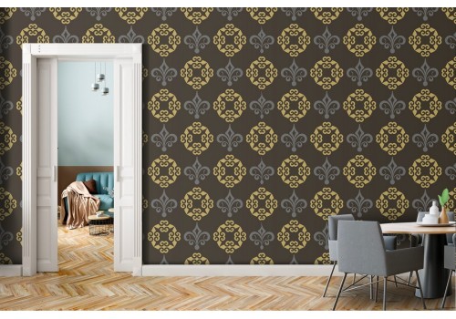 Vintage geometric wallpaper decoration.