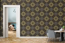 Vintage geometric wallpaper decoration.