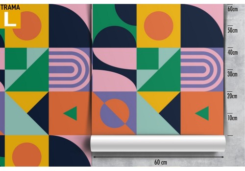 Vintage geometric wallpaper decoration. 2