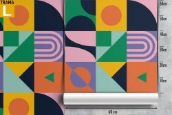 Vintage geometric wallpaper decoration.