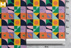 Carta da Parati Geometrica Vintage