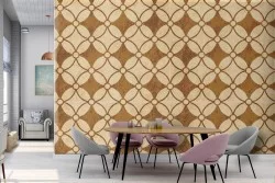 Vintage geometric wallpaper decoration.