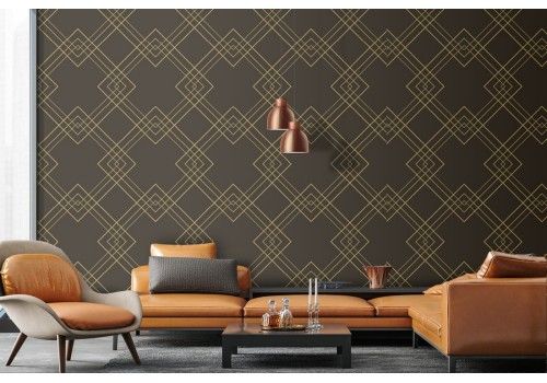 Vintage geometric wallpaper decoration.