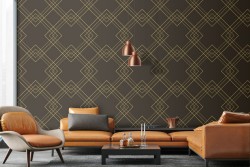 Vintage geometric wallpaper decoration.
