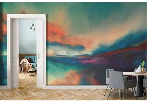 Carta da Parati cielo dipinto paesaggio nuvole