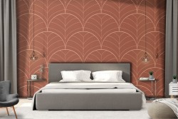 Vintage geometric wallpaper decoration.