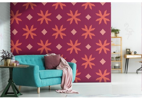 Vintage geometric wallpaper decoration.